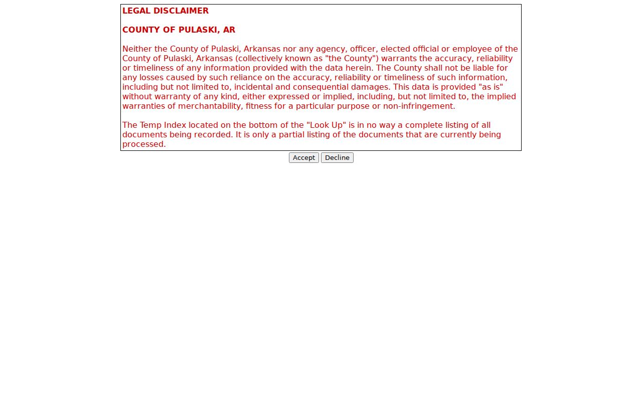 Sherwood public records Pulaski Deeds search gateway