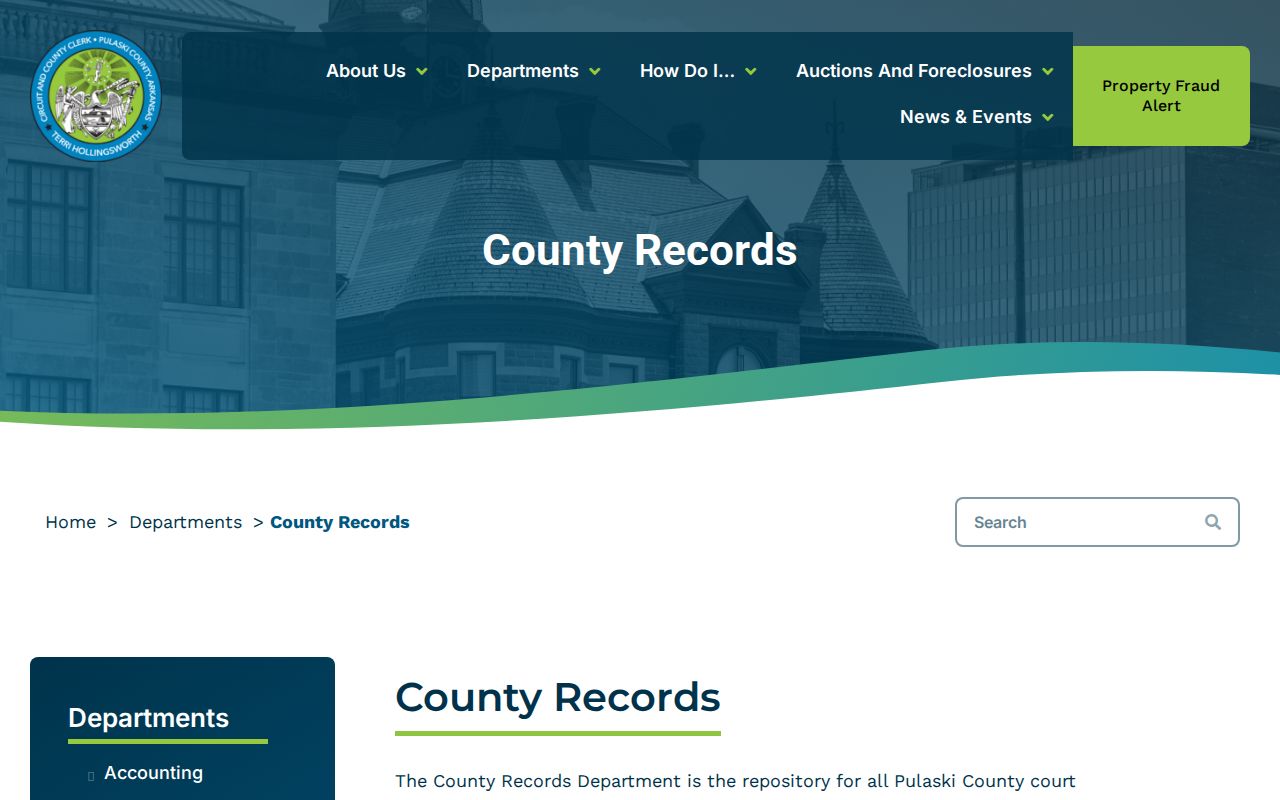 Sherwood public records Pulaski County Records FOIA page